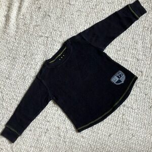 🎿 77 Kids Boys Size 4 Black Thermal Long Sleeve Top